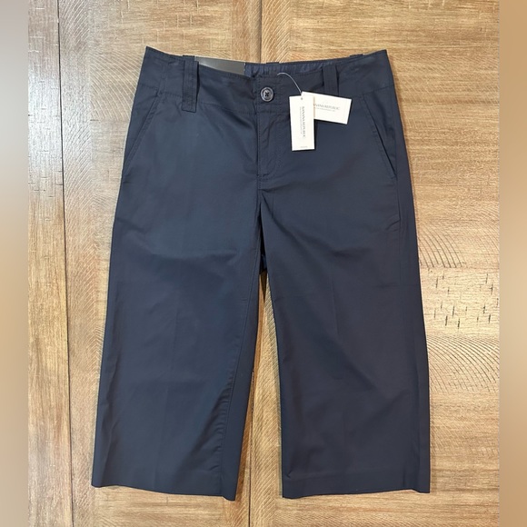 NEW Banana Republic Navy Womens Martin Fit Cropped Pants Capri Wide Leg NWT 2 - Picture 16 of 16